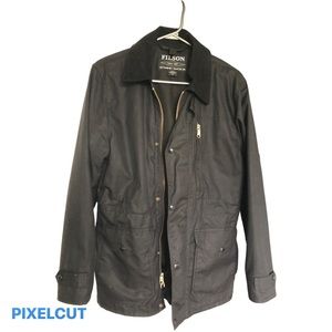 Filson Men's Cover Cloth Mile Marker Coat - Black